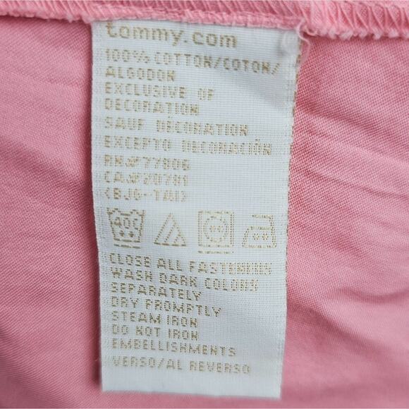 VTG Tommy Hilfiger Blouse 8 Pink Coquette Y2K Preppy Academia Tennis Prep 90s - Picture 3 of 6